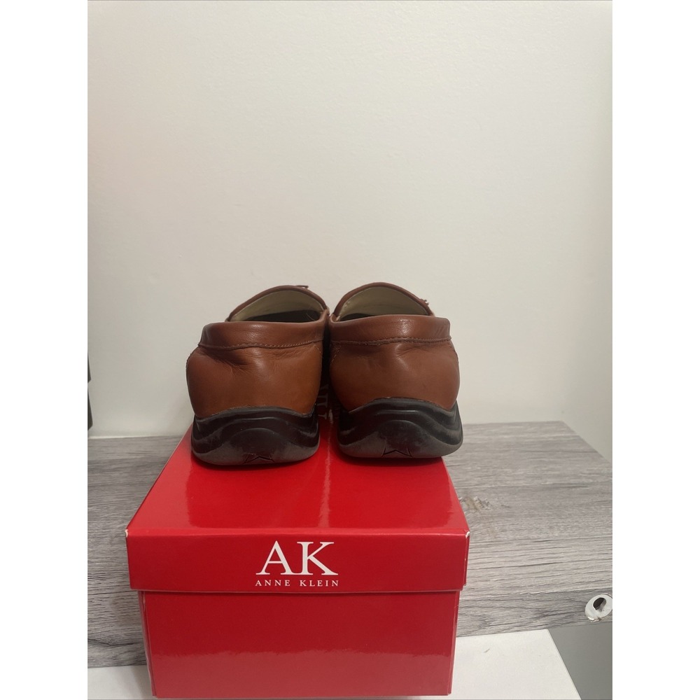 Anne Klein Graceanns  Iflex tobacco leather 9 1/2 M women's‎ slip on tassels - Picture 3 of 8